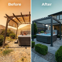 Steel Pergola — Before & After