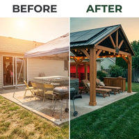 Steel Roof Gazebo — Before & After